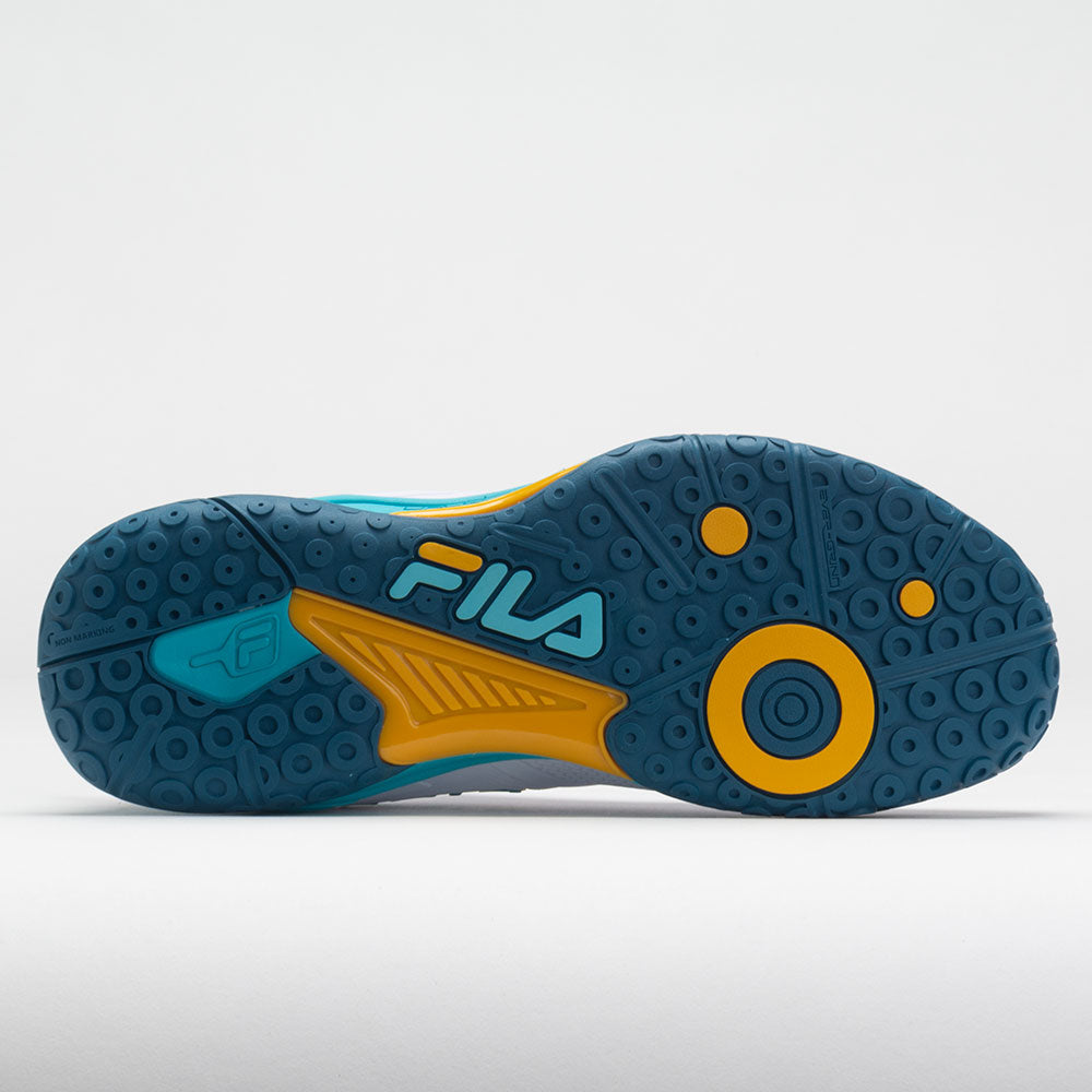 Fila Volley Burst Women's   White/Scuba Blue/Gold Fusion