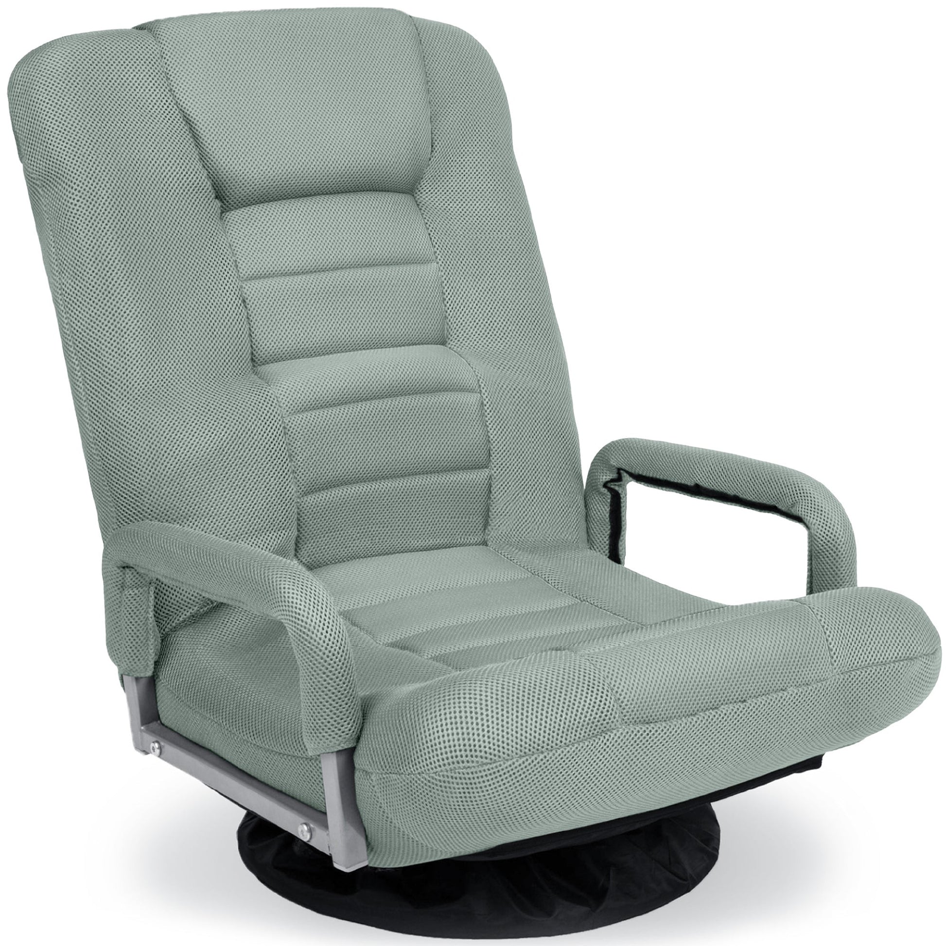 Gaming Floor Chair w/ 360-Degree Swivel, Armrest, Adjustable Backrest