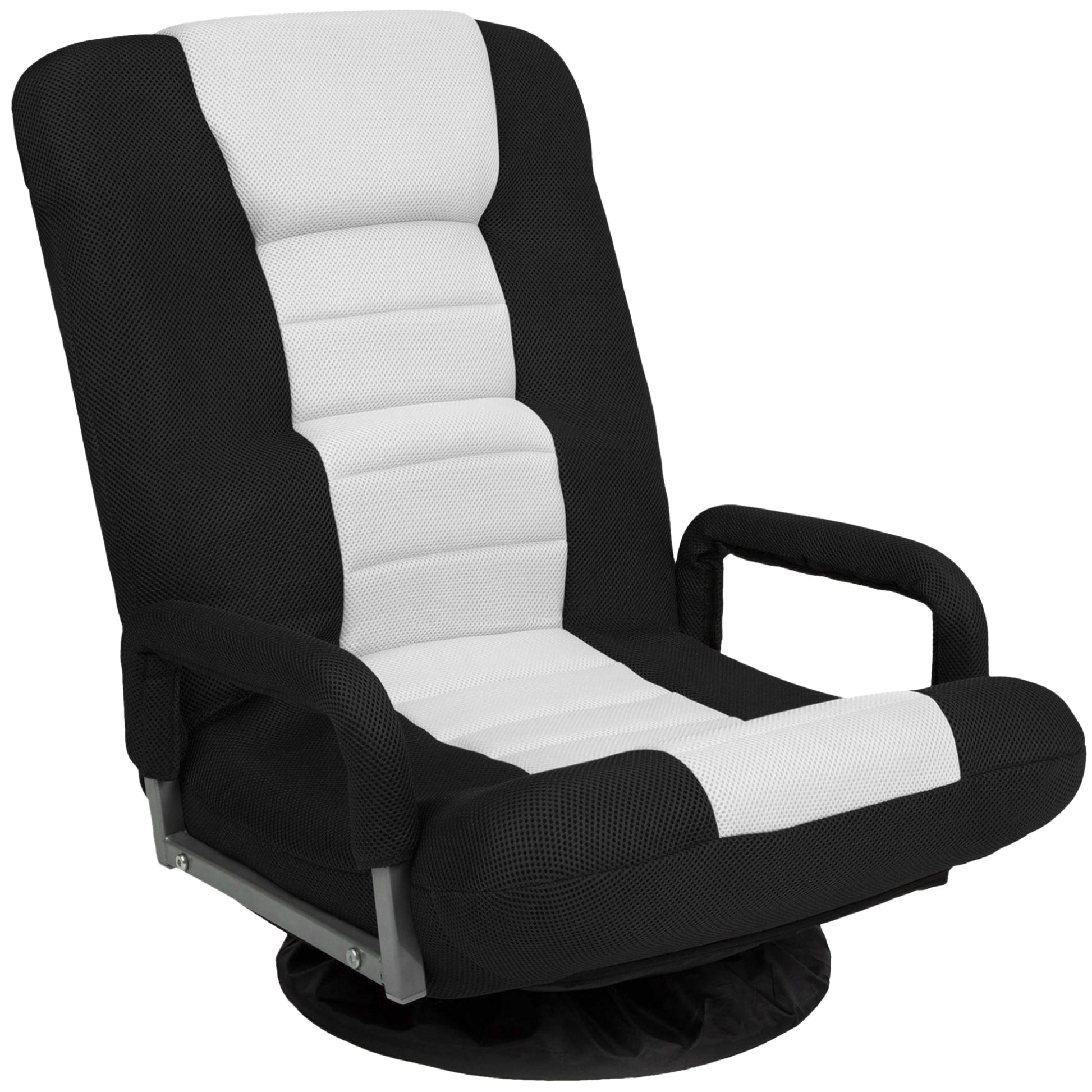 Gaming Floor Chair w/ 360-Degree Swivel, Armrest, Adjustable Backrest