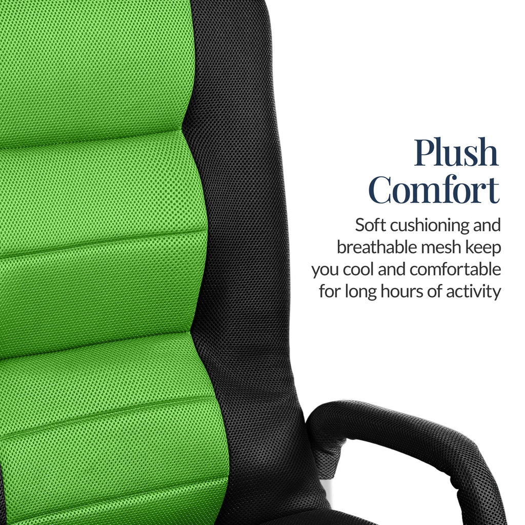 Gaming Floor Chair w/ 360-Degree Swivel, Armrest, Adjustable Backrest