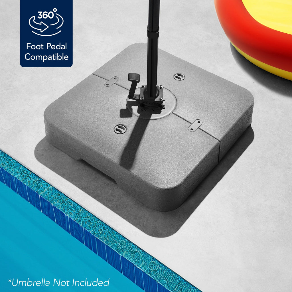 Fillable Heavy-Duty Cantilever Umbrella Base w/ 330lb Capacity