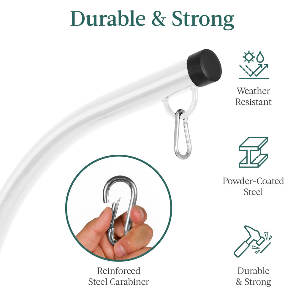 Curved Hanging Hammock C-Stand w/ All-Weather, Steel Frame - Stand Only