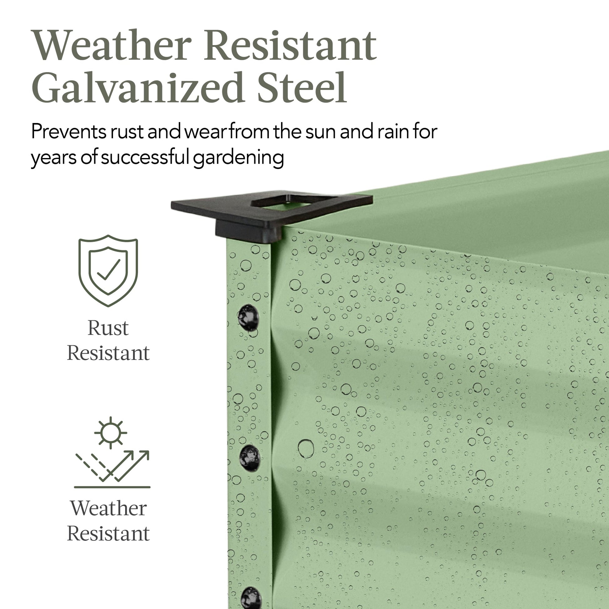 Elevated Galvanized Metal Garden Bed w/ Corner Protectors - 48x24x30in