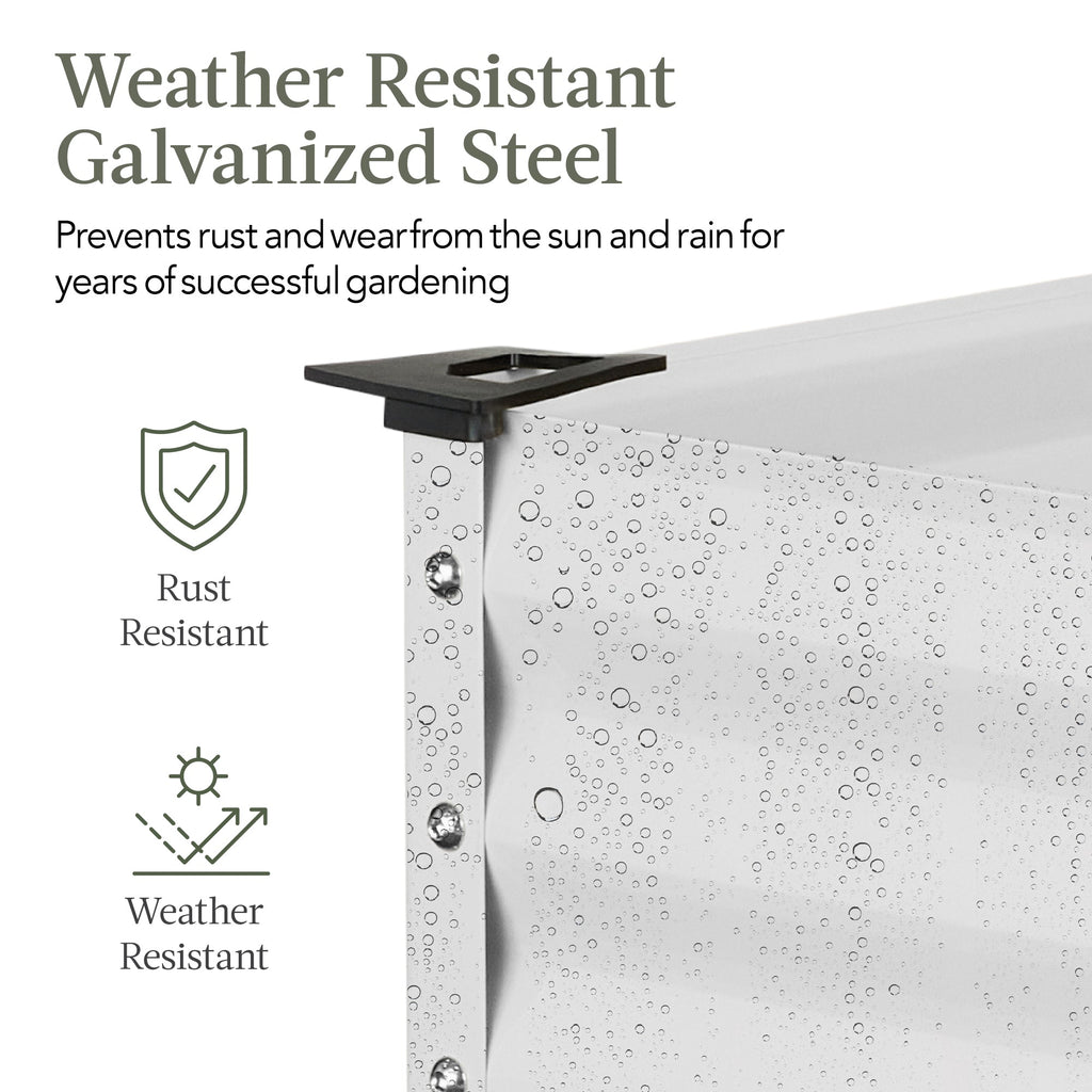 Elevated Galvanized Metal Garden Bed w/ Corner Protectors - 48x24x30in
