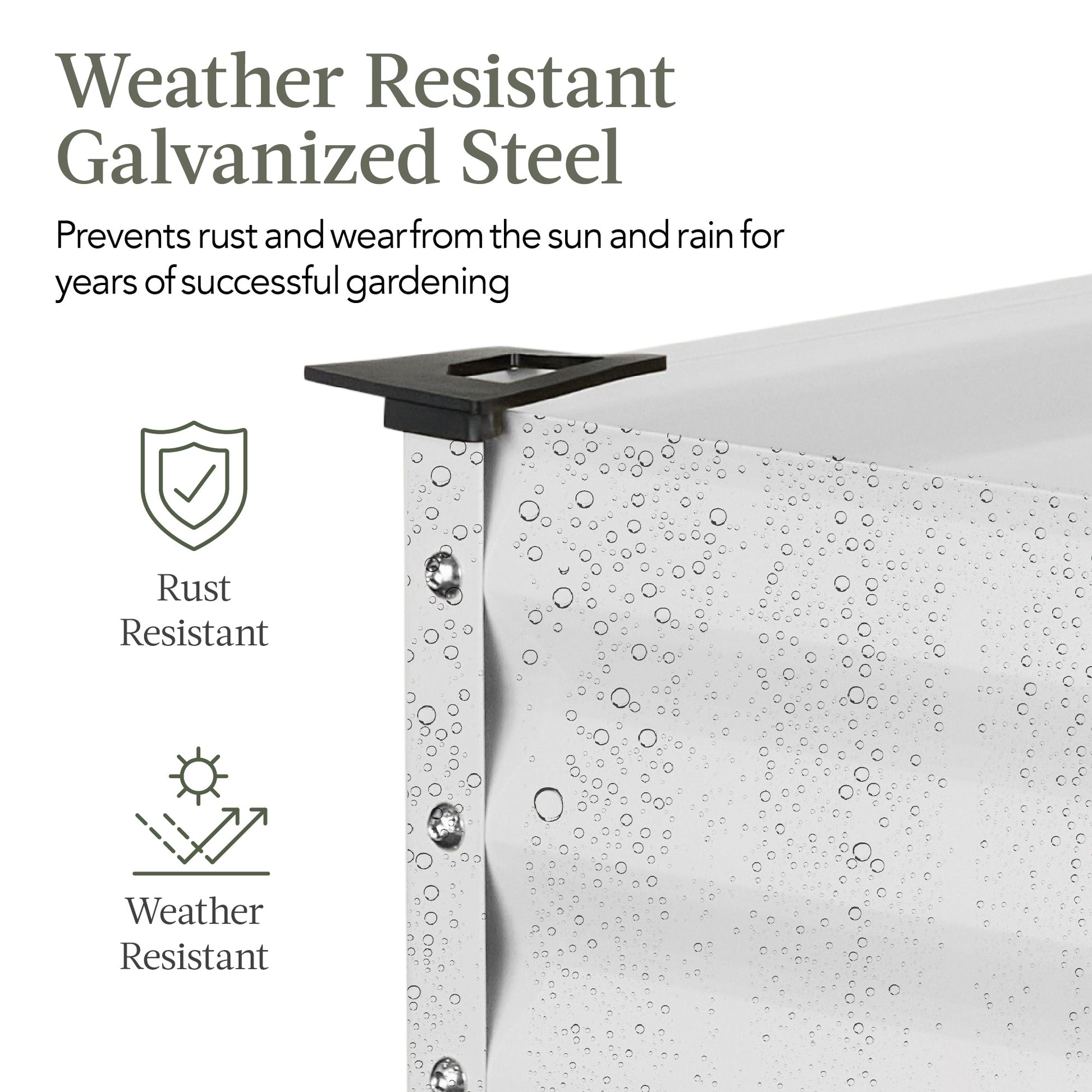 Elevated Galvanized Metal Garden Bed w/ Corner Protectors - 48x24x30in