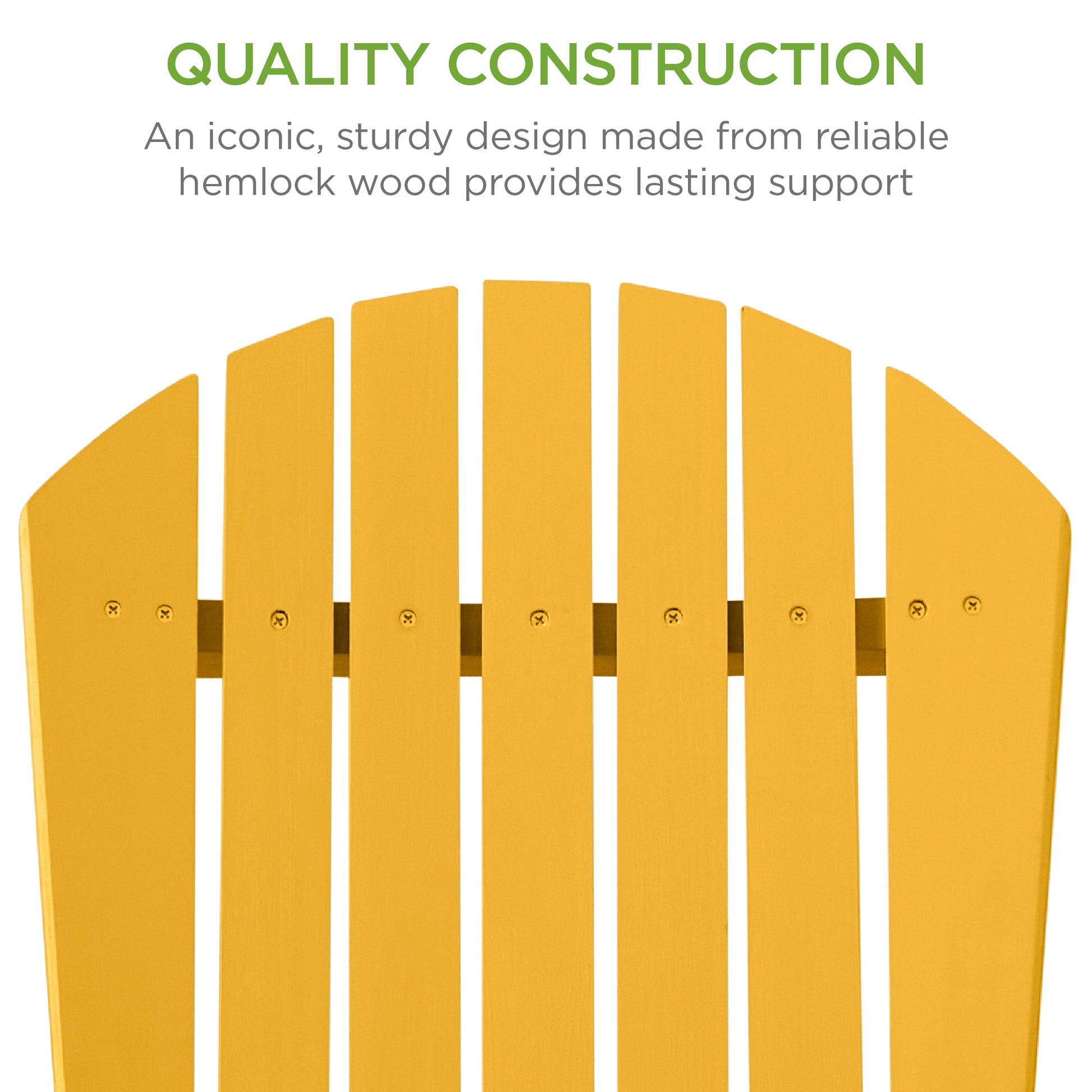 Folding Wooden Adirondack Chair, Accent Furniture w/ Natural Woodgrain