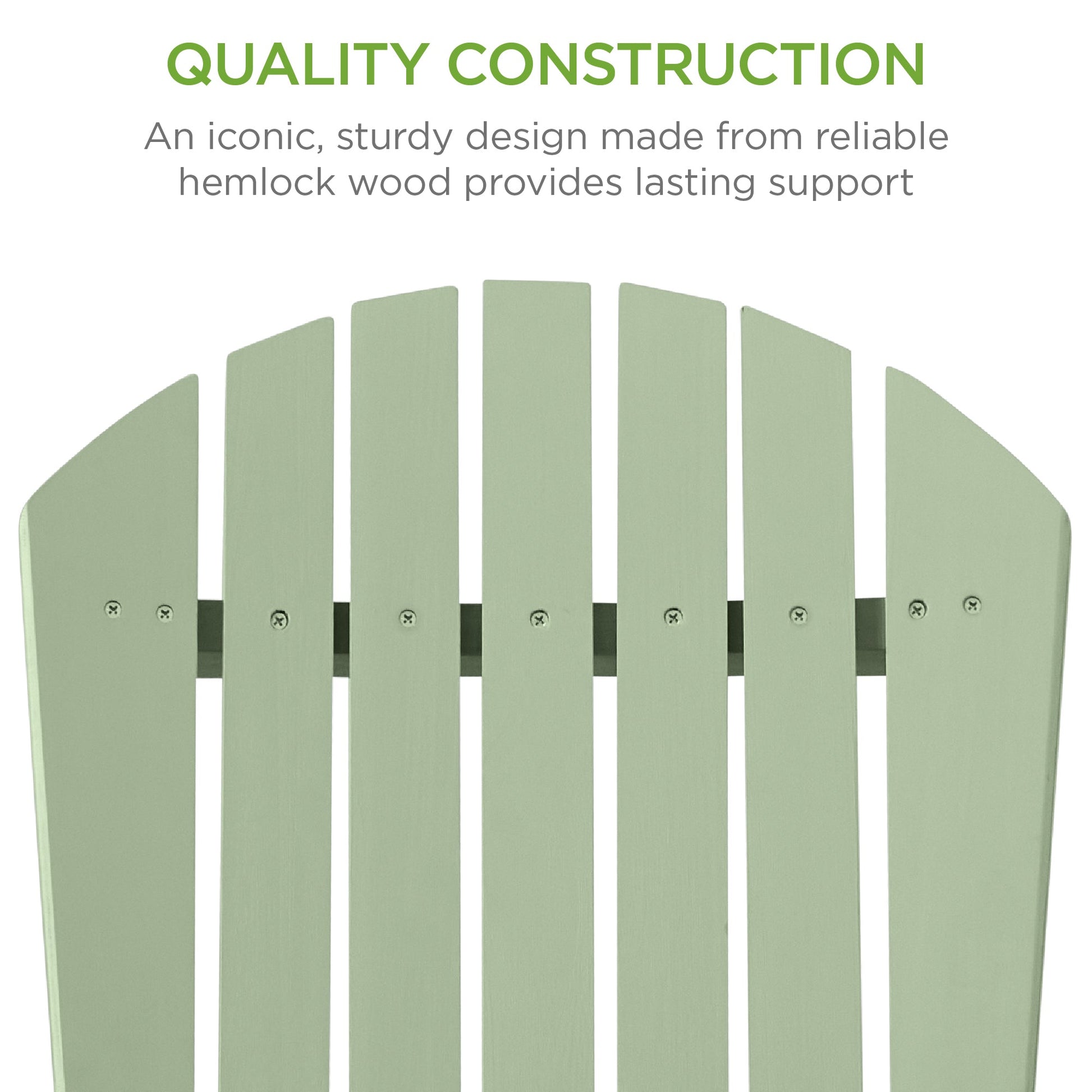 Folding Wooden Adirondack Chair, Accent Furniture w/ Natural Woodgrain