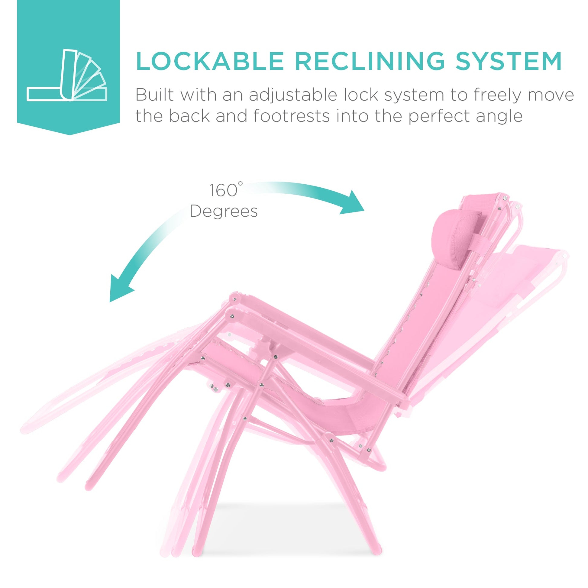 Folding Zero Gravity Recliner Patio Lounge Chair w/ Canopy, Side Tray