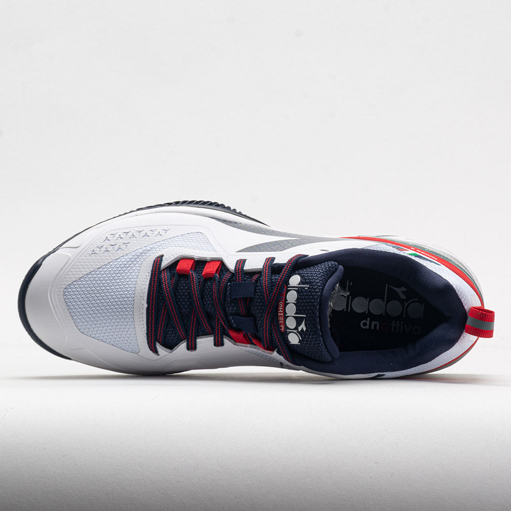 Diadora Blushield Torneo 2 Clay Men's  White/Corsair/Fiery Red